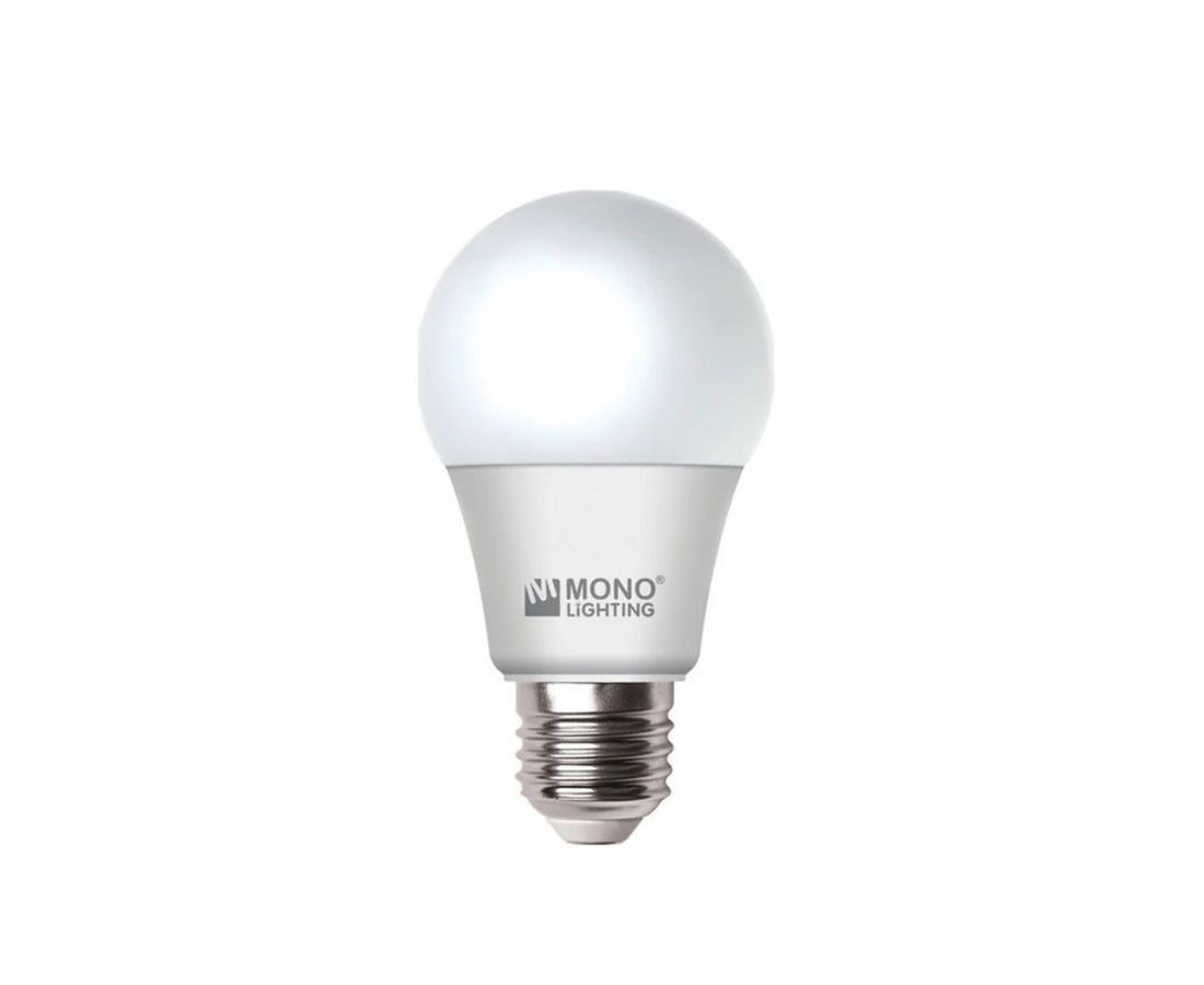 ლედ ნათურა 8W E27 3000K - MONO — ნათურა და ვაზნა